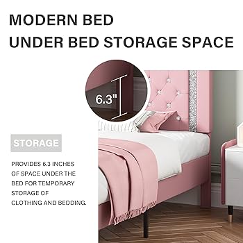 prime-roseさま専用ページ Amazon.com: Full Size Bed Frame, Upholstered Platform Bed